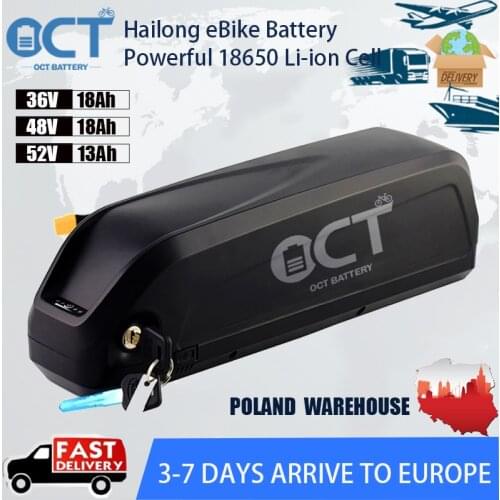 36V 52V Hailong Lithium Ion Electric Bicycle 48V ebike Battery with Safe Lock Lithium Battery 750W 500W Bike Motor Mountain Bike