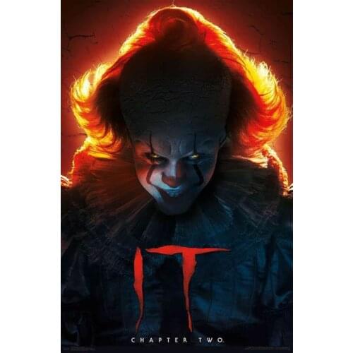 Lot style Choose IT Horror Movie Stephen King Pennywise Classic Movie Art print Silk poster Home Wall Decor