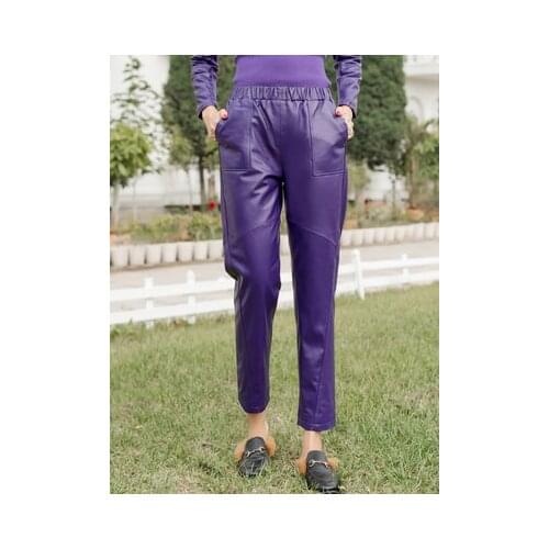 Top brand New Fashion 2020 Real Sheep Leather Pants BP6 high quality
