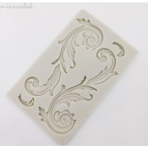 Minsunbak European Classic Embossed Wedding Cake Border Edge Decoration Tools Chocolate Gumpaste Fondant Silicone Mold