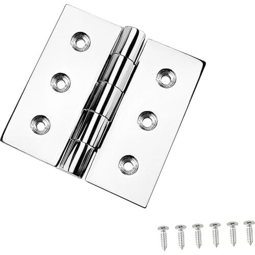 Stainless Steel RVS Door Boat Butt Hinge 4x4" with Screws Rust Resistant