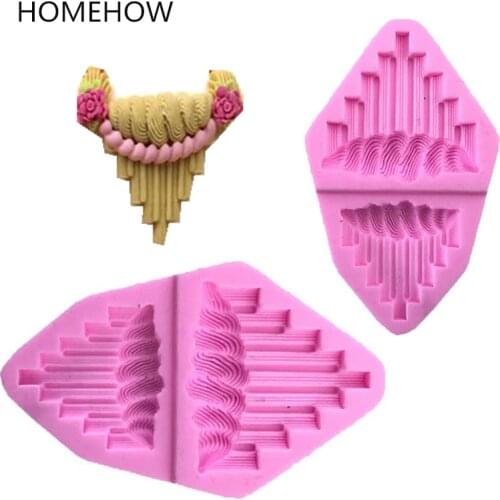 2017 New Cake Decorative Border Silicone Mold European Style Lace Border Fondant Cake Decorating Mold Kitchen Mold