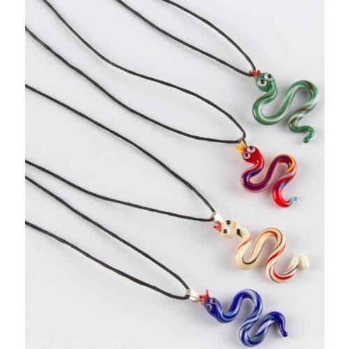 Snake Glass Necklace