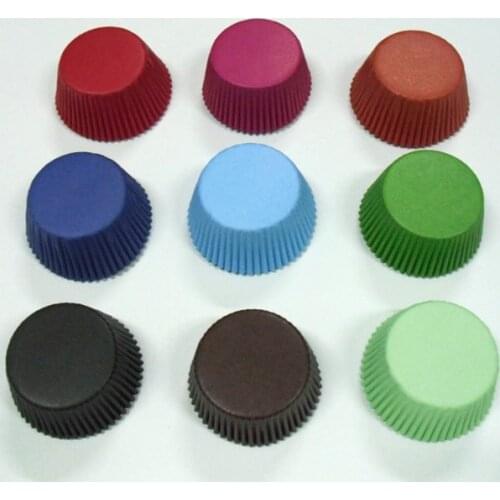 Flower Paper Cupcake Liners 1000X Blue Black White Red Brown Green Yellow Solid Pure Plain Color Muffin Cup Cake Cases Bulk