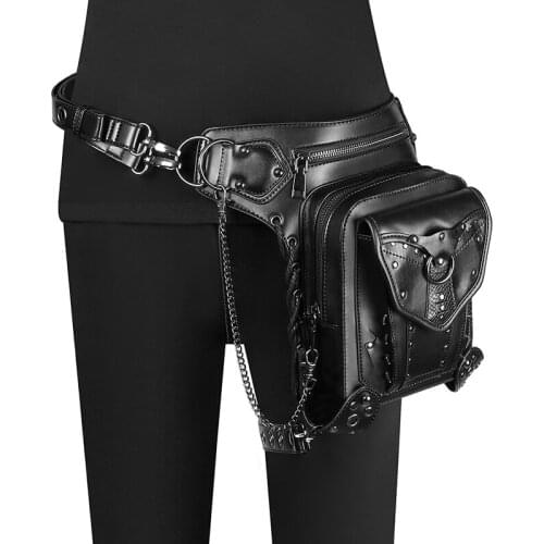 Brand Luxury Famale Retro Waist Bag Men Punk Locomotive Steam Chest Bag Designer Lady Backpack Cross Body Bag Womens Fanny Pack