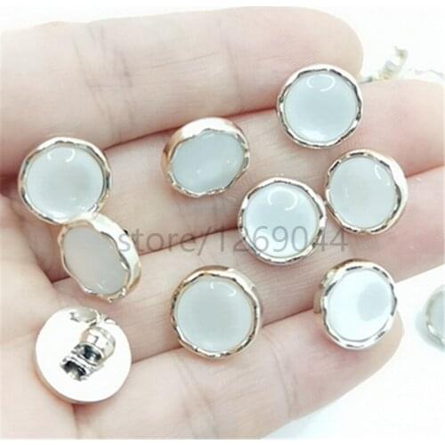12mm 200Pcs/Pack Plating plastic shirt Pearl button mens and womens Chiffon shirt button woolen sweater skirt, round button