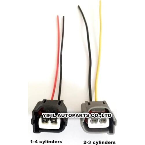 2/4/10sets/lot 2 Pin/Way Ignition Coil Plug High Pressure Bag Connector Socket Housing With Pigtail For Hyundai Kia Accent