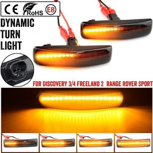 2Pcs LED Turn Signal Dynamic Side Marker Lamp Repeater Indicator Light For Land Rover Freeland 2 Discovery 3 4 Rover Sport L320