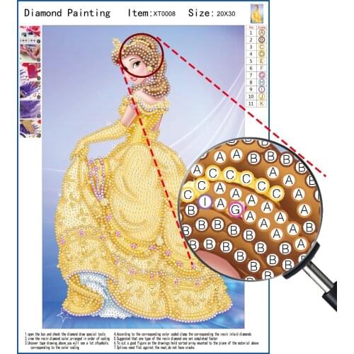 5D Diamond Painting Disney Beauty And The Beast Princess Belle Cross Stitch Embroidery Handmade MosaicPartially Drill Decor Gift