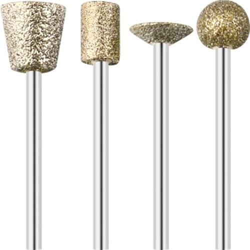 Abrasive Tools Emery Grinding Head 3mm Jade Peeling Carving Mirror Polishing Electric Grinding Head Cylindrical