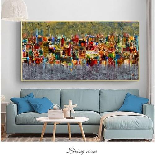 SELFLESSLY Abstract Art Canvas Poster and Print Landscape Painting On The Wall Modern Wall Pictures For Living Room Art Print