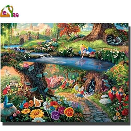 DIY 5D Diamond Painting Wonderland Mushroom Forest Cute Girl Full Drill Mosaic Square Embroidery Cross Stitch Kits Home Decor
