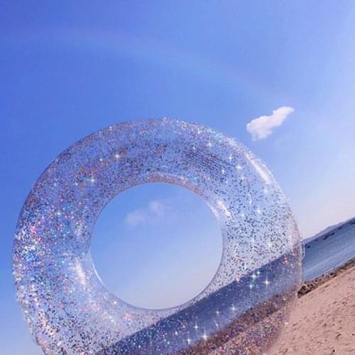 Glitter Swimming Ring For Adult Children Colorful Boys Girl Float Swimming Ring Pool Foats Summer Beach Toys Water Accessories