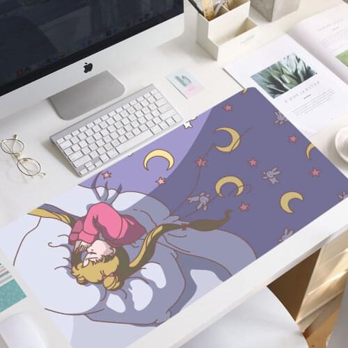 Anime kawaii Big Mouse Pad Large Rubber Gaming Mat Speed Kawaii XL MousePad Keyboard Locking Edge Otaku Compute mouse pad