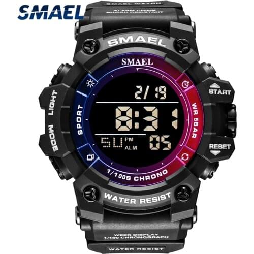 SMAEL Brand Mens Sport Watches Top Luxury Brand Military Waterproof Wrist Watches Men LED Digital Watch Relogio Masculino