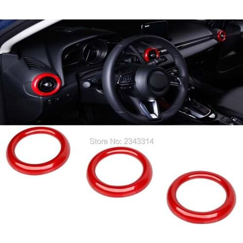 For Mazda CX-3 CX3 2016 2017 2018 ABS Chrome Interior Air Conditioning Outlet Vent Cover Sticker Frame Car Styling Accessories
