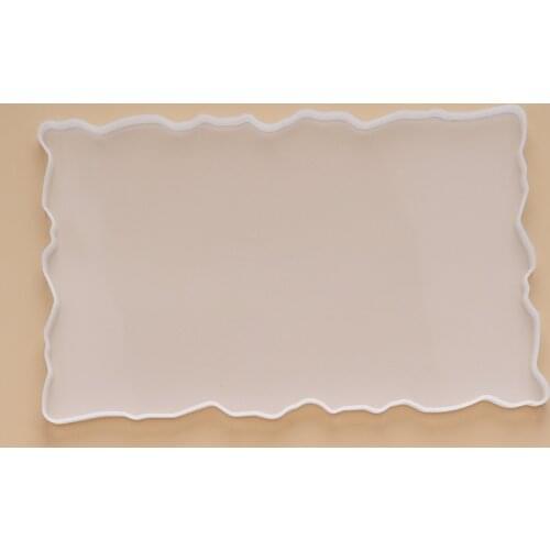 Big Rectangle Plate Resin Mold Oversized Fruit Disc Tray Resin Mold Transparent Flexible Silicone Molds Art Craft Jewelry tools