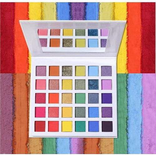 Custom Logo 25pcs Beauty Glazed Eyeshadow Palette 30 Colors Shadows Palett Glitter Highlighter Make Up Pigment Matte Eye Shadow