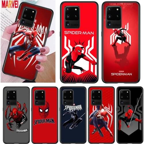 Cool Marvel Spiderman Logo For Samsung Note 20 10 8 9 M02 M31 S M60S M40 M30 M21 M20 M10S F62 M62 M01 Ultra Pro Plus Phone Case