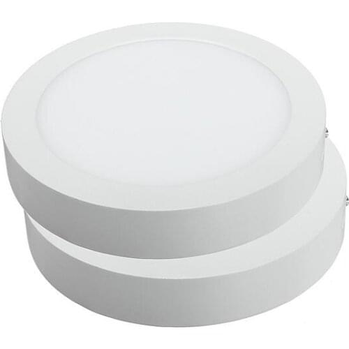 High brightness 6W 12W 18W 24W dimmable round surface mounted LED panel ceiling down light iluminacion lamp for home luminaire