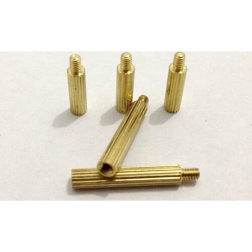 50Pcs M2*L+3mm Round Knurled Brass Spacing Screws Threaded Pillar PCB Computer PC Motherboard StandOff Spacer