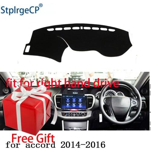 Car Dashboard Cover Mat for Honda Accord 9th 2013-2019 Right Hand Drive Dashmat Pad Dash Mat Covers Dashboard Accessories