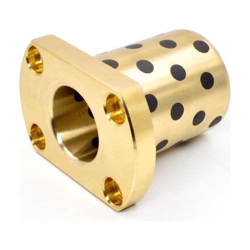 1pcs 30mm-35mm inside diameter brass sleeves MPTNZ graphite hollow cover trimming flange four holes composite bushing bearing