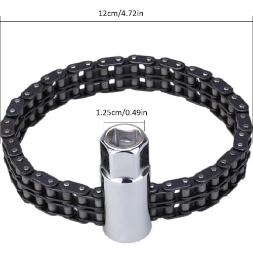 Cars Truck Vehicle Metal Key Double Chain Type Oil Filter Socket Wrench for Most Cars And Light Trucks