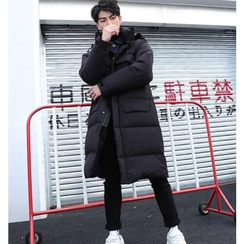 Plus Size Winter Coat Men Brand Warm 90% Duck Down Jacket 2019 Korean Long Thick Down Coat Parkas Hiver Overcoat 981071