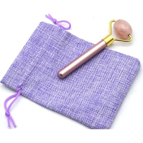 Jade Roller For Face Rose Quartz Real Jade Roller Facial Line Slimming Anti Cellulite Massager For Skincare