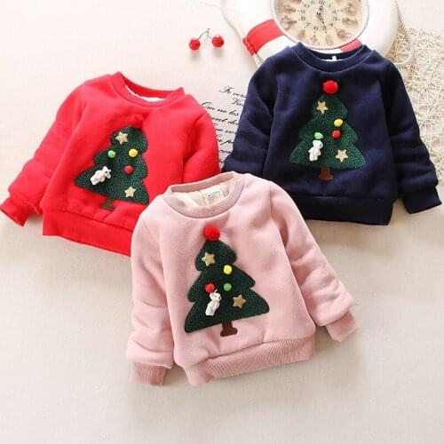 NYSRFZ 2017 new Baby Boys Girls Newborn Kids Knitted Christmas tree pattern Winter Autumn Pullovers Warm Outerwear Sweaters