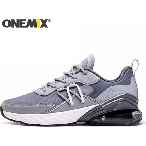 ONEMIX Men Running Shoes Summer Breathable Mesh Damping Air Cushion Male Fashion Outdoor Trainer Sports Shoes Walking Sneakers