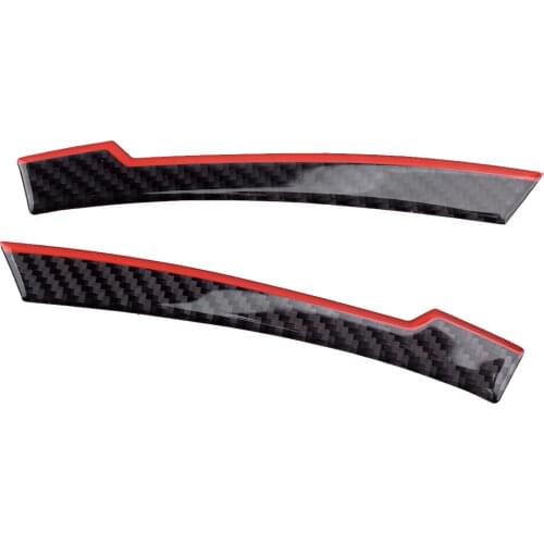 Beler 1 Pair Door Mirror Bottom Strips Edge Trim Anti-Collision Guard Fit For Benz W176 W246 W204 W212 X156 GLE Carbon Fiber