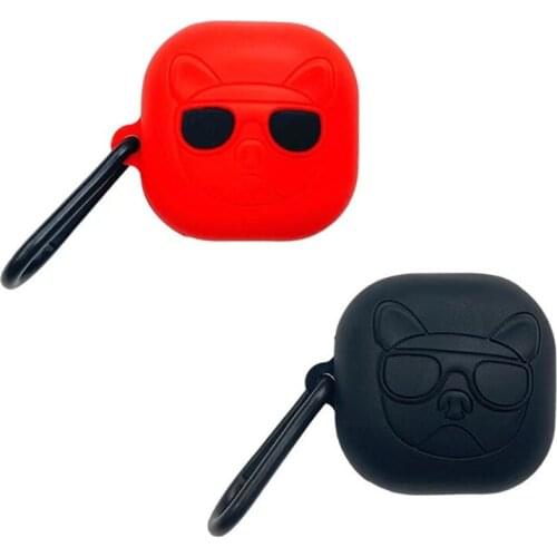 Cute Dog Dust-proof Protective Cover Silicone Case for S-AMSUNG Galaxy-Buds Pro/Live Wireless Earphone B03C
