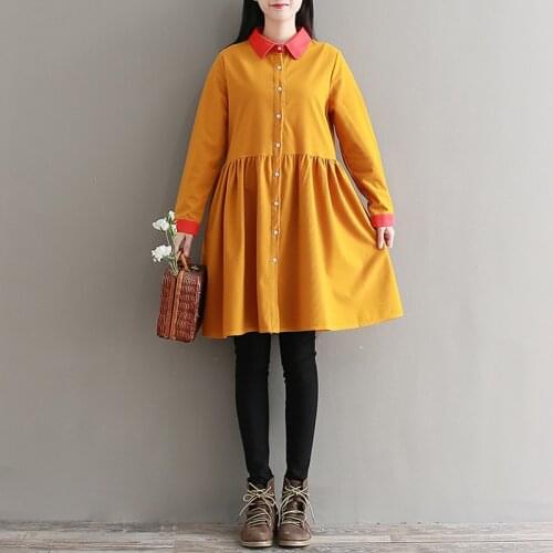 Qiukichonson Fashionable Shirt Dresses