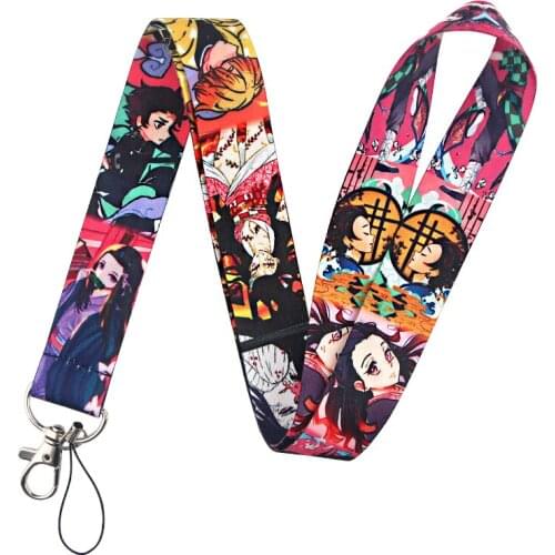 K1194 Demon Slayer Neck Strap Lanyard for key ID Card Phone Straps USB Badge holder Hang Rope Lariat lanyards