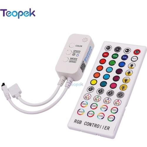 RGB Bluetooth LED Controller Smart home 5v 12V Voice and Music Sync Led Strip Lights for Bedroom Smart Lamp