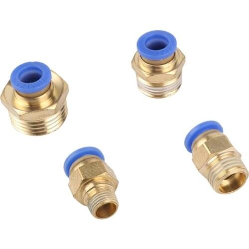 Garden 8m Interface Slip Lock Connector 1/8'' 1/4'' 3/8'' 1/2'' Male Thread Irrigation Brass Quick Connectors Pneumatic Fittings