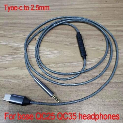Type-c to 2.5mm Replacement Audio Cable For AKG Y40 Y50 Y45 For CREATIVE LIVE2 For Bose QC25 OE2 QC35 Headphones 23 AugT3