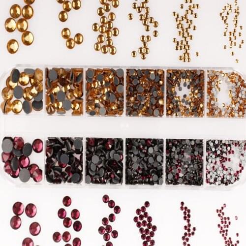 Clear Crystal Rhinestones AB Flatback Glass/ Hotfix Rhinestones for Wedding Dress /Mix Size Rhinestone Sparkling DIY Decorations