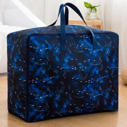 Nordic Style Clothes Storage Bag Oxford Fabric Quilt Organizer Bag Large Capacity Clothing Toys Storage Organizer Box Waterproof