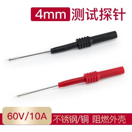 Extra long 3.5cm test probe with 4mm banana socket and 1mm flexible probe