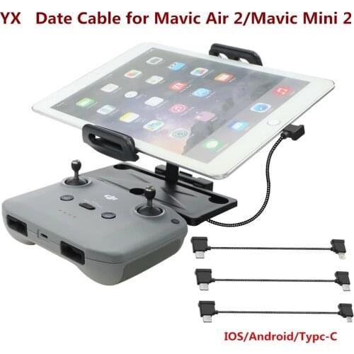 Controller Data Cable for DJI Mavic Mini 2 Mavic Air 2 Remote Control Phone Tablet Transmission Wire IOS Android Type-C Cable