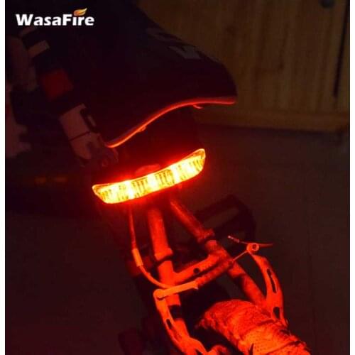 WasaFire Bicycle Tail Light 4 Modes 5 LED Bike Rear Light Waterproof Night Safety Warning Cycling Taillight Bike Accessories