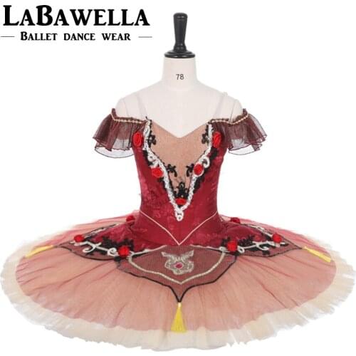 Women pancake tutu for competiton adult professional platter tutu performance ballet stage costume dress BT9248
