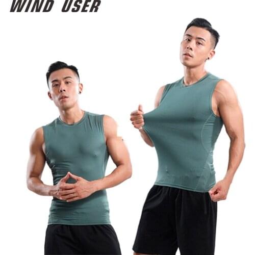 Running Vest Men Sleeveless shapewear for Men Sport Vest Muscle Training Tight Fitness Male Gym Tank Top