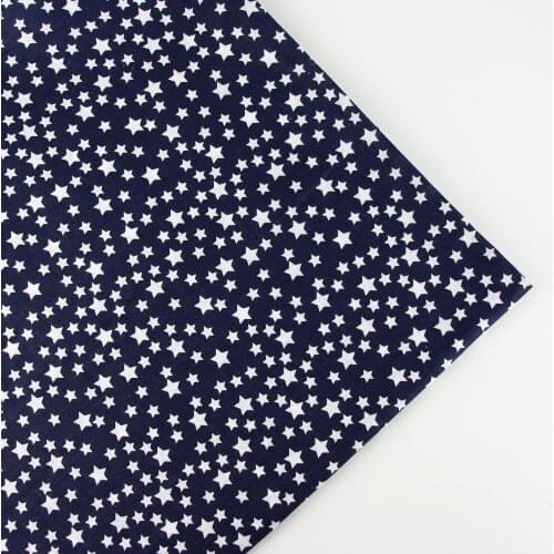 0.5 meter width 156cm 2 colours Navy Red Cotton Fabric For Sewing Material home textile telas Star tecido para patchwork