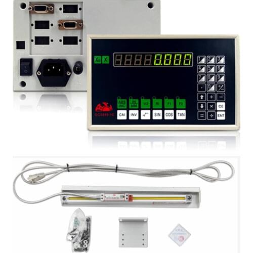 Professional mini 1 axis dro digital readout dro with 1 pcs 5u linear glass scale sensor encoder for milling lathe