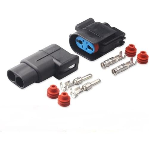 100SETS DJ7022Q-2.8-11/21 2.8mm 2Pin AMP Car Electrical Wire Connectors