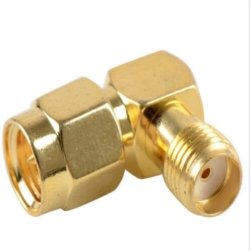 2PCS SMA Female to SMA Male connector 90 degree right angle SMA male to SMA female adapter for 3g 4g Antenna
